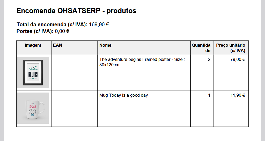 Módulo Prestashop de exportar produtos de encomenda para PDF (e csv) com miniatura de imagens